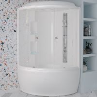 Душевой бокс Radomir Лаура К2 128x128 1-04-1-0-5-0870 с баней с гидромассажем — фото 1, Душевые боксы