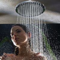 Душевая система Bossini Apice L10507.073 с термостатом Черный матовый — фото 3, Душевые стойки