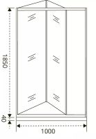 Душевая дверь Good Door Infinity SD-100-C-CH 100 профиль Хром стекло прозрачное — фото 2, Складные душевые двери