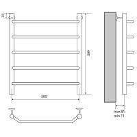 Водяной полотенцесушитель Melodia della vita Victory Eco 50х60х1 П5 MTRVO5060 Полированная сталь — фото 2, Водяные полотенцесушители