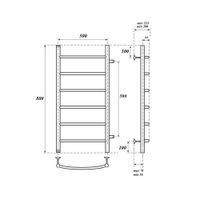 Водяной полотенцесушитель Point Афина PN04558 П6 500x800 с боковым подключением Хром — фото 3, Водяные полотенцесушители
