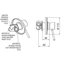 Товар: Смеситель для душа Remer Minimal Хром арт-N30L - фото 2 Смеситель для душа Remer Minimal Хром арт-N30L — фото 2, Смеситель для душа