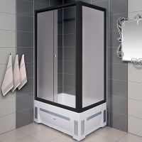 Душевой уголок Radomir Верчелли 120x80 L 1-03-6-1-0-0131 профиль Черный стекло матовое — фото 1, Душевые уголки