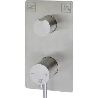 Смеситель для душа Cisal Xion XI008104D1 с термостатом Нержавеющая сталь — фото 1, Смеситель для душа