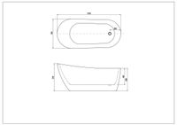 Ванна акриловая,отдельностоящая, AQUATEK AQ-K133778WT ЛАГУНА 1700 * 780 * 710. В Комплекте со сливом — фото 2, Акриловые ванны