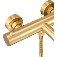 Смеситель для душа Milacio Ultra MCU.350.GD Брашированное золото — фото 2, Смеситель для душа