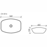Раковина-чаша Ceramicanova Element 56 CN5016 Белая — фото 12, Раковины накладные