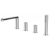 Смеситель на борт ванны BelBagno Uno UNO-BVD4-CRM Хром — фото 1, Смесители на борт ванны