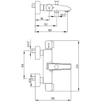 Товар: Смеситель для ванны E.C.A. Thermostatic 102102340EX с термостатом Хром - фото 2 Смеситель для ванны E.C.A. Thermostatic 102102340EX с термостатом Хром — фото 2, Смеситель для ванны