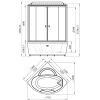 Душевой бокс Radomir Лаура 128x128 1-04-6-0-0-0820 без гидромассажа — фото 2, Душевые боксы
