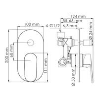 Товар: Donau 5361 Смеситель для ванны и душа - фото 4 Donau 5361 Смеситель для ванны и душа — фото 4, Смеситель для ванны