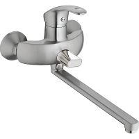 Смеситель для ванны Haiba HB2221-5 универсальный Сатин — фото 1, Для душа и ванны