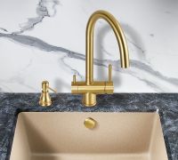 Смеситель для кухни Milacio Ultra MCU.554.GD Золото брашированное — фото 6, Смесители для кухни