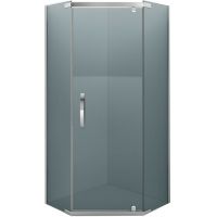 Душевой уголок Alex Baitler 100х100 AB245-100 профиль Хром стекло тонированное — фото 1, Душевые уголки трапеция