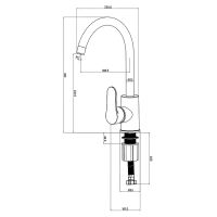 Смеситель для кухни Milardo Poli POLSBJ0M05 Хром — фото 5, Смесители для кухни