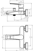 Смеситель для ванны ESKO New York NY 54 Хром — фото 3, Смеситель для ванны