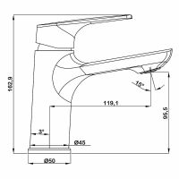 Смеситель для раковины Swedbe Venado 1610 Хром — фото 4, Смесители для раковины