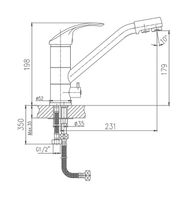 Смеситель для кухни Haiba Хром арт-HB4321 — фото 2, Смесители для кухни