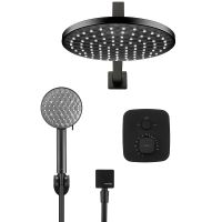 Душевая система Swedbe Platta 5564B с термостатом Черная матовая — фото 2, Душевые системы