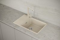 Мойка кухонная Point Этна 78 светло-бежевый — фото 5, Кухонные мойки