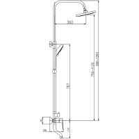 Душевая система Haiba HB2414 Хром — фото 3, Душевые системы