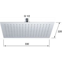 Товар: Верхний душ Remer 357UFRX Хром - фото 2 Верхний душ Remer 357UFRX Хром — фото 2, Верхние души