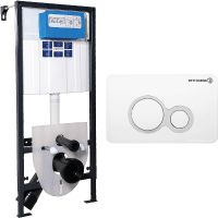 Товар: Инсталляция Bettoserb Sava Fix Slim SET40006458 для унитаза с клавишей смыва Белый глянец Хром матов - фото 1 Инсталляция Bettoserb Sava Fix Slim SET40006458 для унитаза с клавишей смыва Белый глянец Хром матов — фото 1, Инсталляции для унитазов