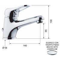 Товар: Смеситель для раковины Remer Kiss K10L Хром - фото 2 Смеситель для раковины Remer Kiss K10L Хром — фото 2, Смесители для раковины