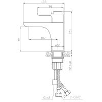 Смеситель для раковины Rossinka RS50-15 с термостатом Хром — фото 3, Смесители для раковины