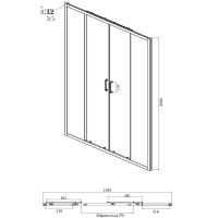 Товар: Душевой уголок Ambassador Forsa 150х120 17021110AX-120AX профиль Хром стекло прозрачное - фото 5 Душевой уголок Ambassador Forsa 150х120 17021110AX-120AX профиль Хром стекло прозрачное — фото 5, Душевые уголки