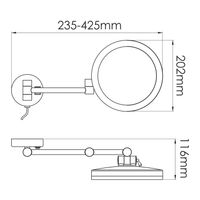 Товар: K-1004 Зеркало с LED-подсветкой, 3-х кратным увеличением - фото 4 K-1004 Зеркало с LED-подсветкой, 3-х кратным увеличением — фото 4, Зеркала в ванную комнату