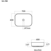 Товар: Раковина-чаша Bond Cube 50 S61-500 Белый глянец - фото 4 Раковина-чаша Bond Cube 50 S61-500 Белый глянец — фото 4, Раковины