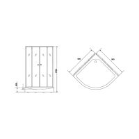 Товар: Душевой уголок Parly 90x90 Z9111 профиль Хром стекло прозрачное с рисунком - фото 5 Душевой уголок Parly 90x90 Z9111 профиль Хром стекло прозрачное с рисунком — фото 5, Душевые уголки четверть круга