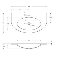 Стеклянная раковина CEZARES EDEN Extra light арт-82399 — фото 2, Раковины накладные