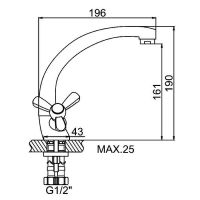 Смеситель для кухни Ledeme H08 4408L Хром — фото 2, Смесители для кухни