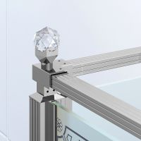 Душевой уголок Ambassador Royal 100x100 18015107-L профиль Хром стекло прозрачное с рисунком — фото 5, Душевые уголки