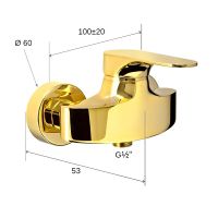 Товар: Смеситель для душа Remer Class Line LC31DO Золото - фото 2 Смеситель для душа Remer Class Line LC31DO Золото — фото 2, Смеситель для душа