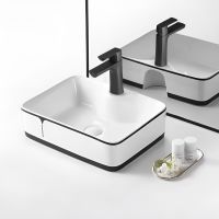 Раковина-чаша Point Аврора 49 PN43103WB Белая с чёрным — фото 4, Раковины