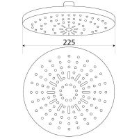 Верхний душ Melodia della vita Standard Middle MKP27005C_bk Черный — фото 2, Верхние души