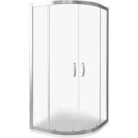 Душевой уголок Good Door Infinity R-80-G-CH 80x80 профиль Хром стекло Грейп — фото 1, Душевые уголки четверть круга