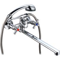 Смеситель для ванны Ростовская Мануфактура Сантехники SL138-140P универсальный Хром — фото 1, Для душа и ванны