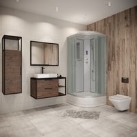 Душевая кабина Niagara Classic NG-3301-14P (90х90х215) средний поддон(26см),стекло матовое,4 места — фото 3, Душевые кабины