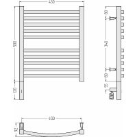 Электрический полотенцесушитель Сунержа Аркус 3.0 500x400 L 00-5704-5040 Хром — фото 4, Электрические полотенцесушители