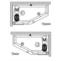 Акриловая ванна Riho Geta 160x90 B030001005 (BA8700500000000) L без гидромассажа — фото 2, Ванны
