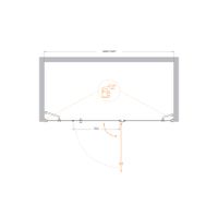 Душевая дверь CEZARES VERONA-W-B-13-30+60/60-P-Cr-R — фото 2, Душевые двери в нишу