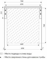 Столешница под раковину 1MarKa Grunge Loft 70 Ц0000015936 Дуб Вотан — фото 5, Столешницы под раковину