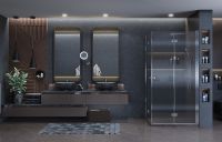 Душевой уголок Ambassador Diamond 90х90 12011109 профиль Хром стекло прозрачное — фото 6, Душевые уголки