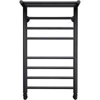 Водяной полотенцесушитель Comfysan Luce W-8 80x40 013622 с полкой Черный матовый — фото 3, Водяные полотенцесушители