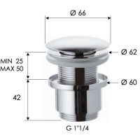 Товар: Донный клапан Remer 904CC2114RL click-clack Медь глянцевая - фото 2 Донный клапан Remer 904CC2114RL click-clack Медь глянцевая — фото 2, Раковины и столешницы. Выпуски для умывальников