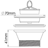 Выпуск для кухонной мойки Nova 7002 Хром — фото 2, Донные клапаны